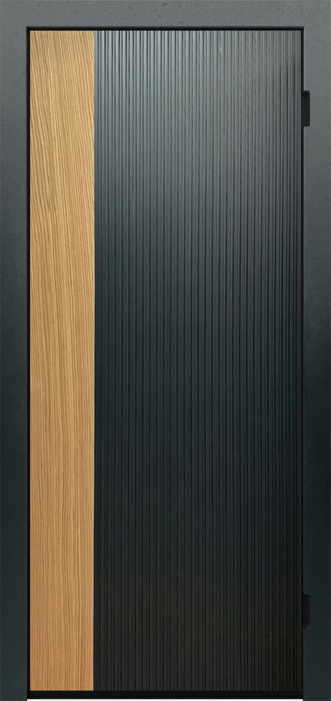 Эмаль с фрезеровкой 19.02 комбинированная Ral 7016/ шпон дуб натуральный